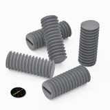50x Grey PVC Plastic M4 x 10 mm Slotted Grub Screws, Set Screws