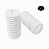 50x viti senza testa con intaglio in polipropilene bianco M5 x 10 mm
