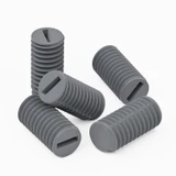 50x Grey PVC Plastic M5 x 10 mm Slotted Grub Screws, Set Screws