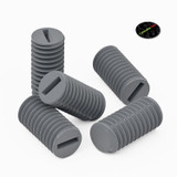 50x viti senza testa con intaglio in PVC grigio M5 x 10 mm
