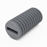 50x viti senza testa con intaglio in PVC grigio M5 x 10 mm