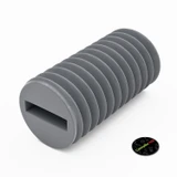 50x viti senza testa con intaglio in PVC grigio M5 x 10 mm