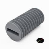 50x Grey PVC Plastic M5 x 10 mm Slotted Grub Screws, Set Screws