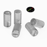 50x Clear Polycarbonate Plastic M8 x 16 mm Slotted Grub Screws, Set Screws