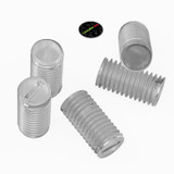 50x Clear Polycarbonate Plastic M8 x 16 mm Slotted Grub Screws, Set Screws
