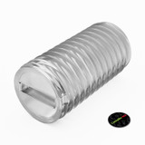 50x Clear Polycarbonate Plastic M8 x 16 mm Slotted Grub Screws, Set Screws