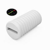 50x viti senza testa con intaglio in polipropilene bianco M3 x 6 mm