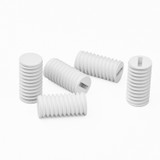 50x White Polypropylene Plastic M6 x 12 mm Slotted Grub Screws, Set Screws