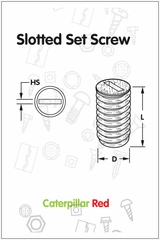 50x White Polypropylene Plastic M8 x 16 mm Slotted Grub Screws, Set Screws