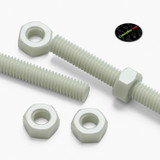 2x barre filettate in nylon PA66+GF naturale M6 x 300 mm + 4 dadi