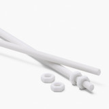2x barre filettate in PTFE bianco M3 x 300 mm + 4 dadi