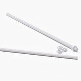 2x barre filettate in PTFE bianco M4 x 300 mm + 4 dadi
