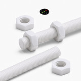 2x barre filettate in PTFE bianco M14 x 300 mm + 4 dadi