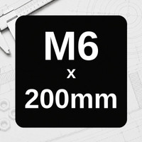 M6 x 200mm