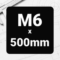 M6 x 500mm