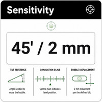 45" / 2mm