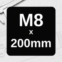 M8 x 200mm