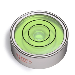 Small Metal Round Circular Bulls Eye Spirit Bubble, Surface Level Tool Clock
