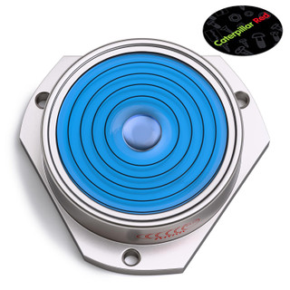Metal Flanged 42 mm Diameter Bullseye Spirit Bubble Level, Round, Blue