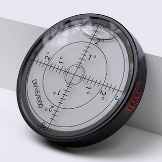 Metal 60 mm Diameter Bullseye Spirit Bubble Level, Degree Marking, Clear