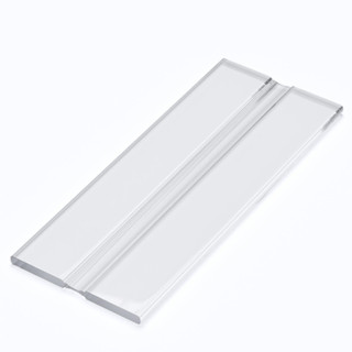 4x Clear 100 mm Acrylic Low Profile Flexible Living Hinges, Continuous