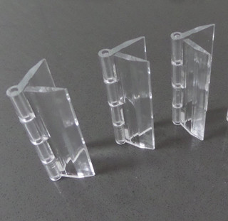 Pack of 3 Transparent Clear Plastic Acrylic 64mm Continuous Piano Hinge Hinges