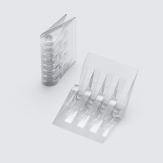 2x Clear Acrylic Monster Piano Hinges 50 mm x 33 mm, Continuous Hinges
