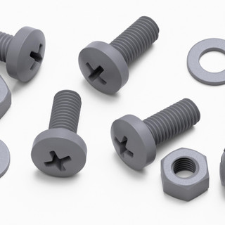 20x Grey PP Pan Head Cross Plastic Screws & Bolts M8 x 20 mm, Nuts & Washers