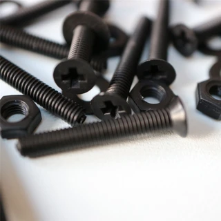 20x Black PP Countersunk Plastic Screws & Bolts M3 x 20 mm, Nuts & Washers