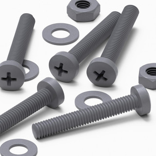 20x Grey PP Pan Head Cross Plastic Screws & Bolts M3 x 20 mm, Nuts & Washers