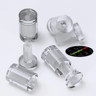 4x Clear Acrylic Standoffs 19 x 25 mm, Sign Spacers, Wall Mount Panel Supports