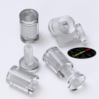 4x Clear Acrylic Standoffs 19 x 25 mm, Sign Spacers, Wall Mount Panel Supports