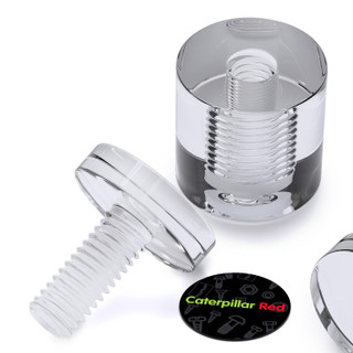 4x Clear Acrylic Standoffs 25 x 25 mm, Sign Spacers, Wall Mount Panel Supports