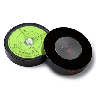 Magnetic Metal 60 mm Diameter Bullseye Spirit Bubble Level, Round, Green