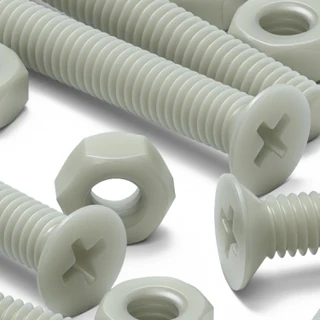 50x Glass Filled Nylon Countersunk Machine Screws M2 x 16 mm, Nuts & Washers