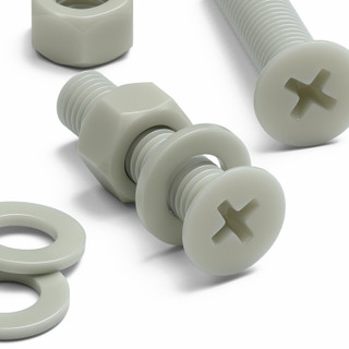 50x Glass Filled Nylon Countersunk Machine Screws M5 x 20 mm, Nuts & Washers