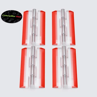 4x Clear Acrylic Piano Hinges 100 mm, Self-Adhesive, No Glue Required