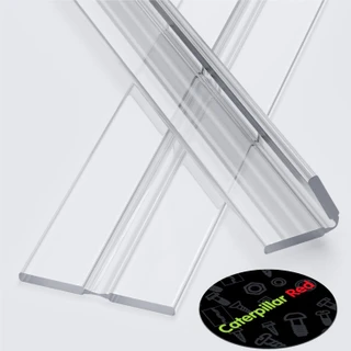 2x Clear 950 mm Acrylic Low Profile Flexible Living Hinges, Continuous
