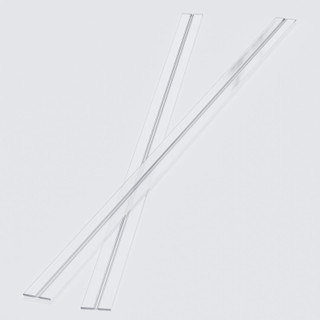 2x Clear 1150 mm Acrylic Low Profile Flexible Living Hinges, Continuous