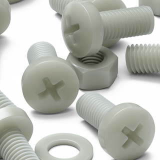 50x Glass Filled Nylon Pan Head Machine Screws M8 x 20 mm, Nuts & Washers