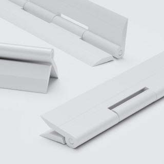 3x White Acrylic Piano Hinges 200 mm, Continuous Plastic Hinges