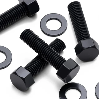 20x Black Nylon Hex Head Plastic Screws & Bolts M10 x 40 mm, Nuts & Washers