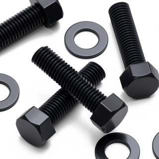 20x Black Nylon Hex Head Plastic Screws & Bolts M10 x 40 mm, Nuts & Washers