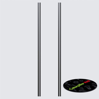 2x Black 1150 mm Acrylic / Polycarbonate Low Profile Flexible Living Hinges