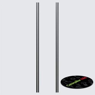 2x Black 1150 mm Acrylic / Polycarbonate Low Profile Flexible Living Hinges