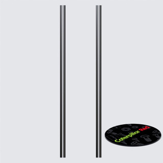 2x Black 950 mm Acrylic / Polycarbonate Low Profile Flexible Living Hinges