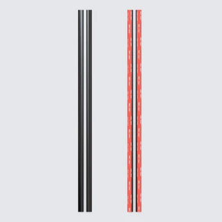 2x 500 mm Black Acrylic Flexible Hinges, Self-Adhesive, No Glue Required