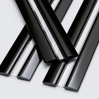 3x Black 200 mm Acrylic / Polycarbonate Low Profile Flexible Living Hinges