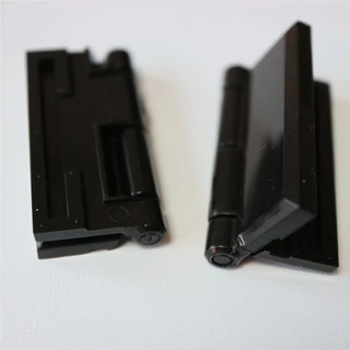 2 x Acrylic Hinges - 38mm x 45mm pair of BLACK Hinges, Continuous Piano Hinge