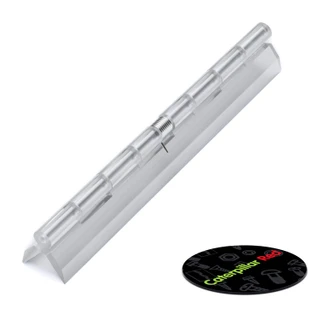 Clear Acrylic Spring Piano Hinge 150 mm x 45 mm, Continuous, with 1 Spring